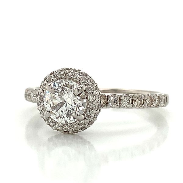 Diamond Halo Engagement Ring With Diamond Gallery Image 4 Geralds Jewelry Oak Harbor, WA