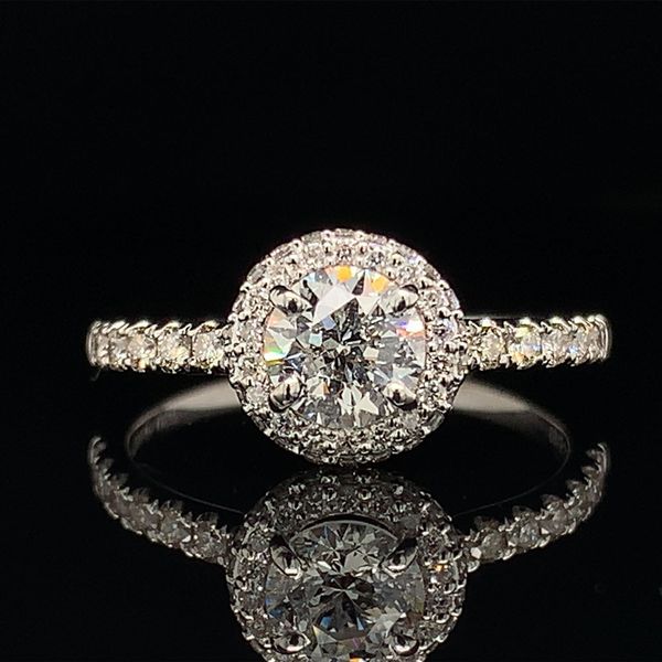 Diamond Halo Engagement Ring With Diamond Gallery Geralds Jewelry Oak Harbor, WA