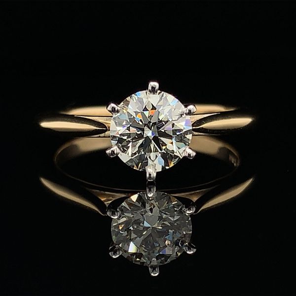Diamond Solitaire Cathedral Engagement Ring, 1.09Ct Geralds Jewelry Oak Harbor, WA