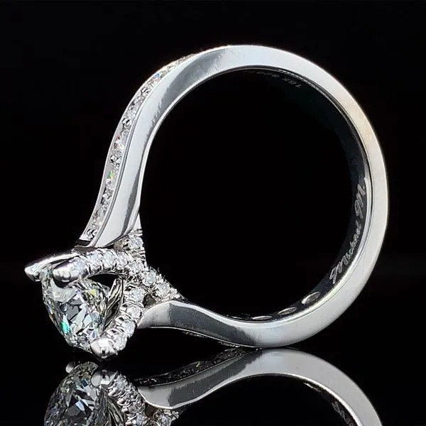 18K White Gold And Hearts And Arrows Diamond Engagement Ring Image 3 Geralds Jewelry Oak Harbor, WA