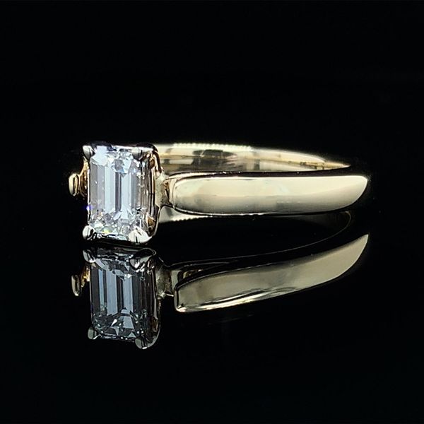 Emerald Cut Diamond Solitaire Engagement Ring Image 2 Geralds Jewelry Oak Harbor, WA