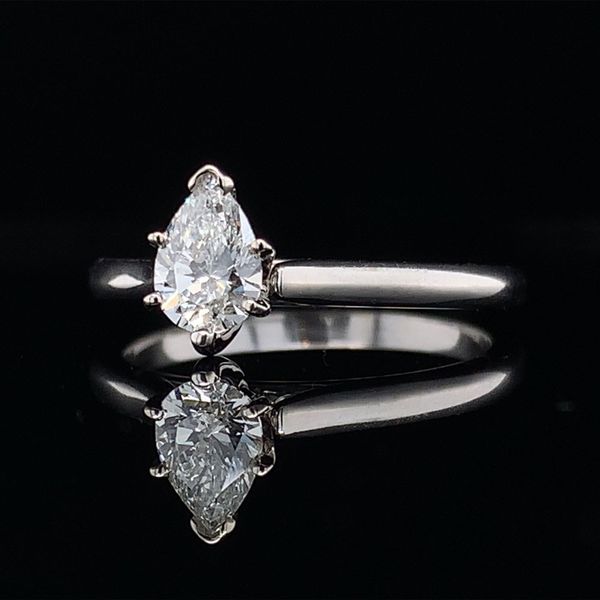 14K White Gold Diamond Solitaire Engagement Ring Image 2 Geralds Jewelry Oak Harbor, WA