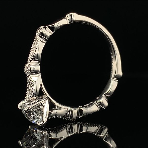 Diamond Engagement Ring With Scalloped Milgrain Detail, .87Ctw Image 3 Geralds Jewelry Oak Harbor, WA
