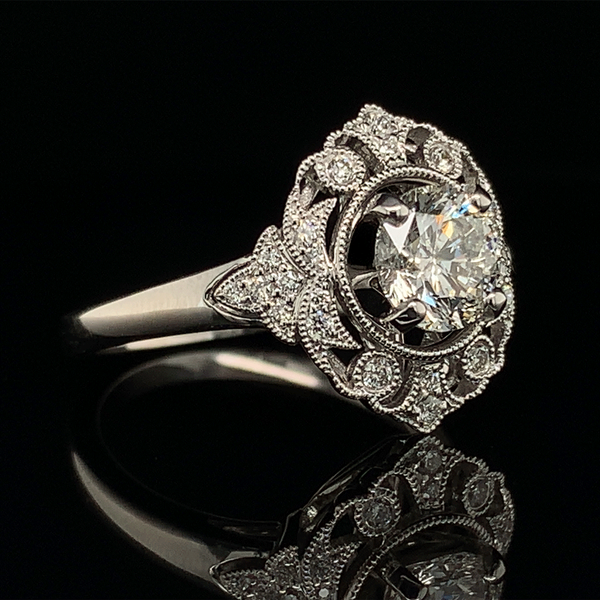 Vintage Style Diamond Engagement Ring Image 3 Geralds Jewelry Oak Harbor, WA