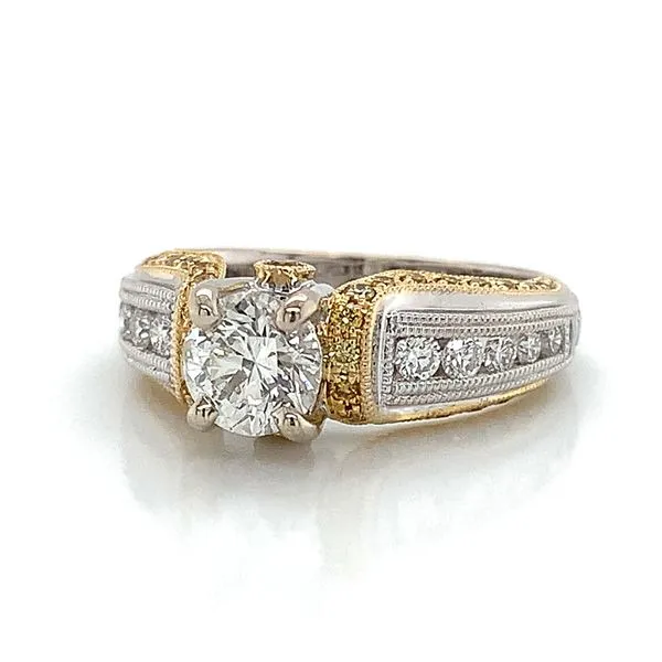 White And Yellow Diamond Engagement Ring Image 5 Geralds Jewelry Oak Harbor, WA