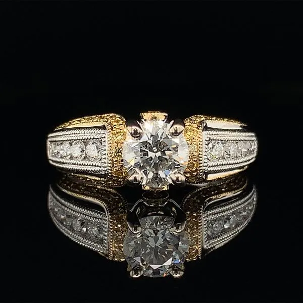 White And Yellow Diamond Engagement Ring Geralds Jewelry Oak Harbor, WA