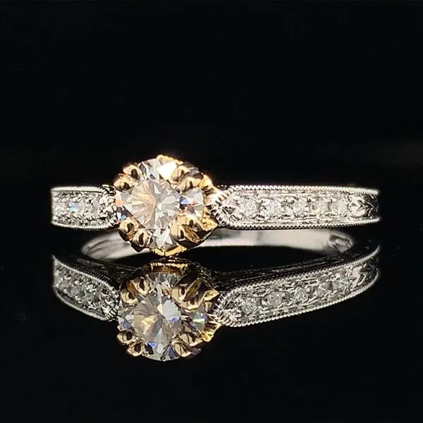 Two Tone Diamond Engagement Ring Image 2 Geralds Jewelry Oak Harbor, WA
