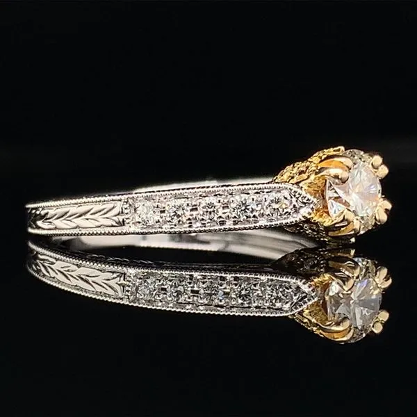 Two Tone Diamond Engagement Ring Image 3 Geralds Jewelry Oak Harbor, WA