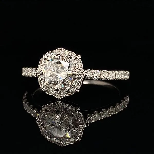 Octagonal Cut Diamond Engagement Ring Image 2 Geralds Jewelry Oak Harbor, WA