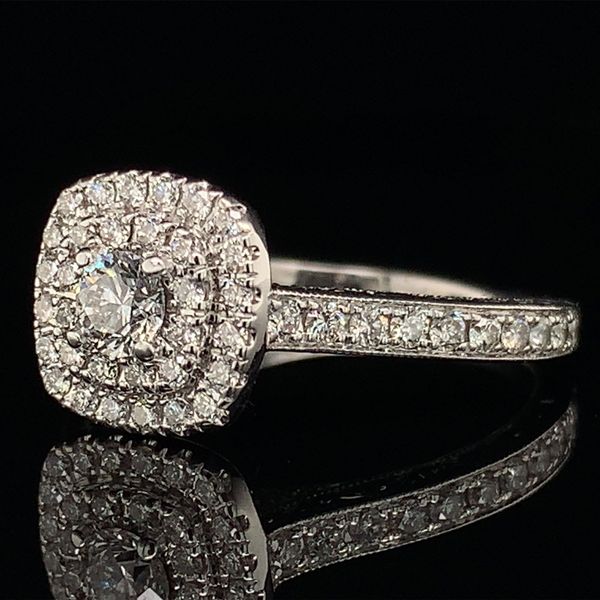 Double Halo Style Diamond Engagement Ring Image 2 Geralds Jewelry Oak Harbor, WA