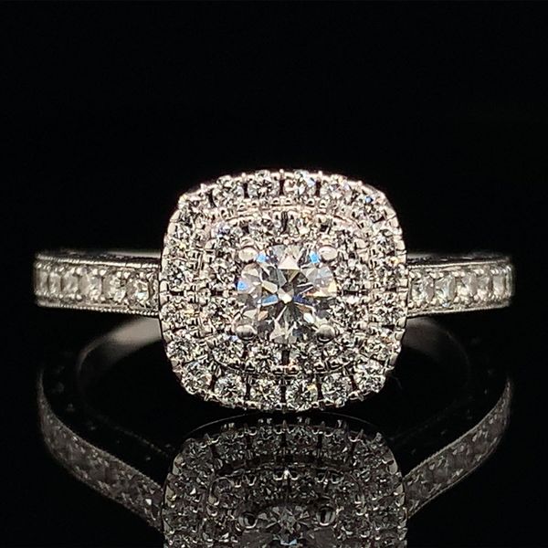 Double Halo Style Diamond Engagement Ring Geralds Jewelry Oak Harbor, WA