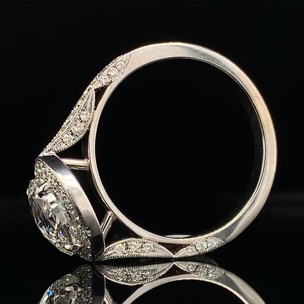 Rose Cut Center Vintage Style Diamond Engagement Ring Image 3 Geralds Jewelry Oak Harbor, WA