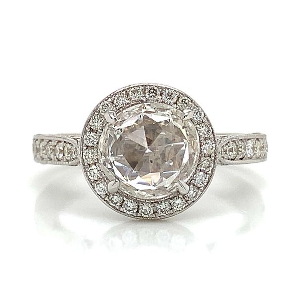 Rose Cut Center Vintage Style Diamond Engagement Ring Image 4 Geralds Jewelry Oak Harbor, WA