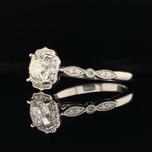 Hearts And Arrows Vintage Style Diamond Engagement Ring Image 3 Geralds Jewelry Oak Harbor, WA