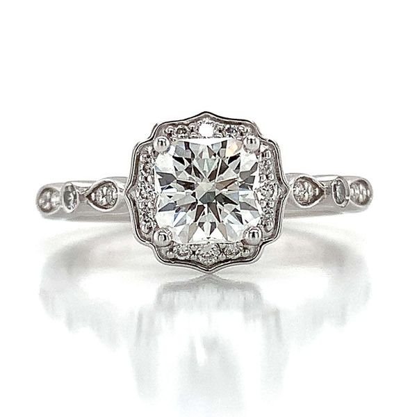 Hearts And Arrows Vintage Style Diamond Engagement Ring Image 5 Geralds Jewelry Oak Harbor, WA