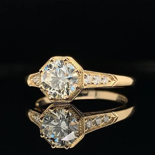 Vintage Inspired Hearts And Arrows Diamond Engagement Ring Image 2 Geralds Jewelry Oak Harbor, WA