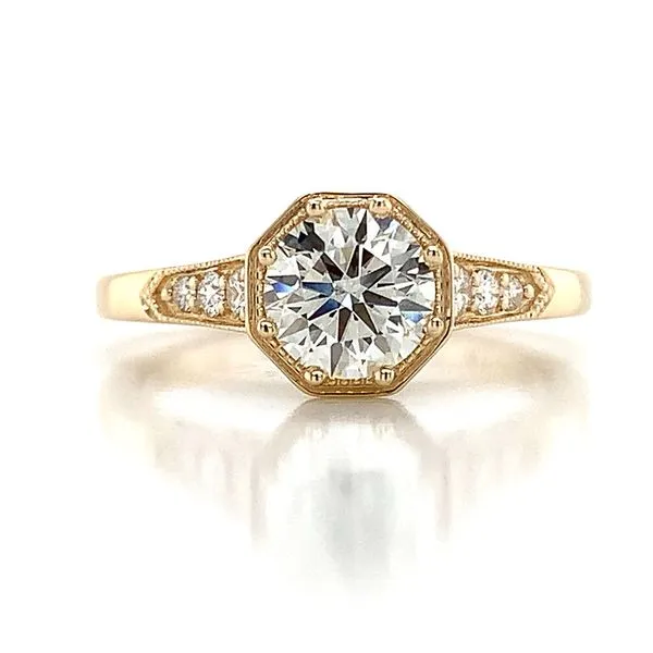 Vintage Inspired Hearts And Arrows Diamond Engagement Ring Image 5 Geralds Jewelry Oak Harbor, WA