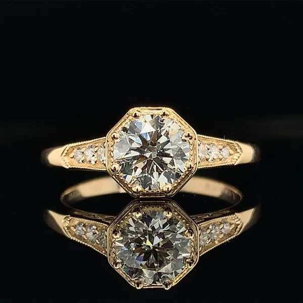 Vintage Inspired Hearts And Arrows Diamond Engagement Ring Geralds Jewelry Oak Harbor, WA