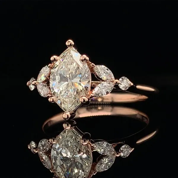 Marquise Cut Diamond Accented Engagement Ring Image 2 Geralds Jewelry Oak Harbor, WA