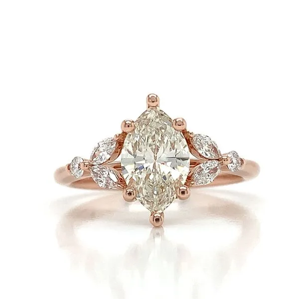 Marquise Cut Diamond Accented Engagement Ring Image 5 Geralds Jewelry Oak Harbor, WA