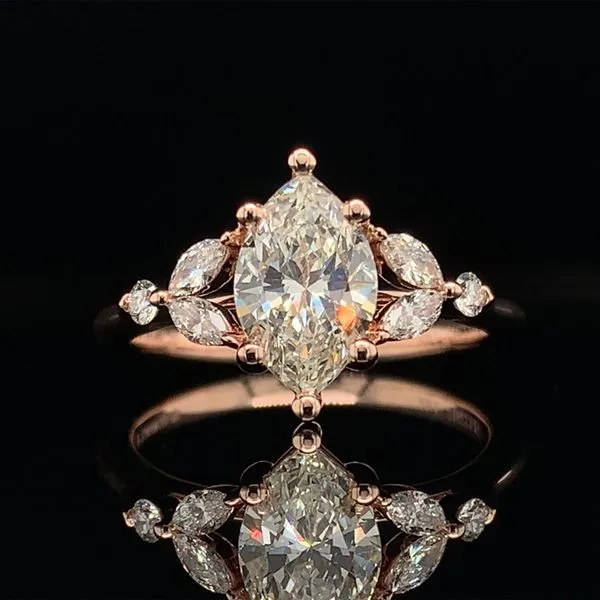 Marquise Cut Diamond Accented Engagement Ring Geralds Jewelry Oak Harbor, WA