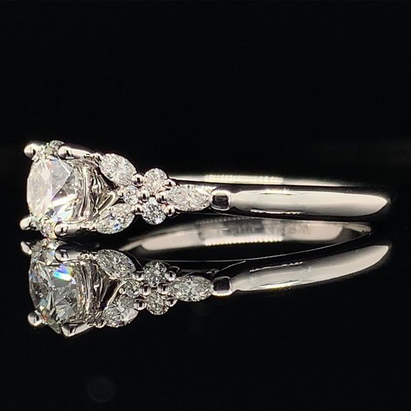 Hearts And Arrows Diamond Accented Engagement Ring Image 3 Geralds Jewelry Oak Harbor, WA