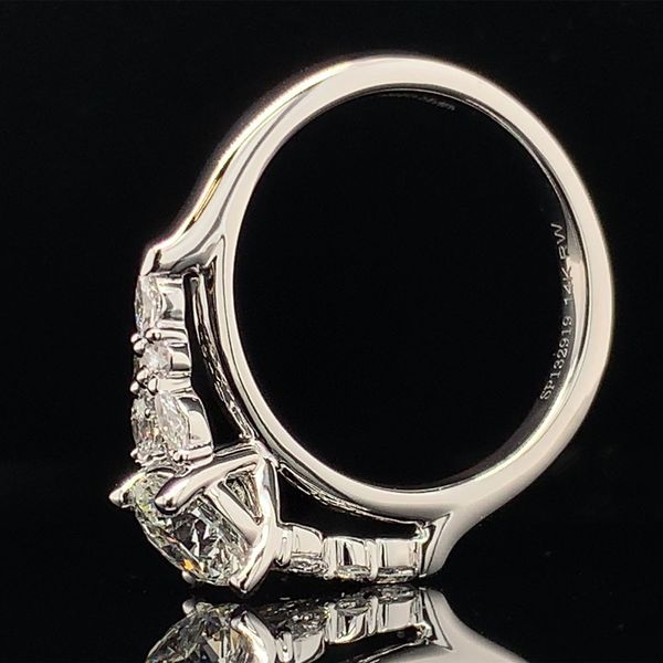Hearts And Arrows Diamond Accented Engagement Ring Image 4 Geralds Jewelry Oak Harbor, WA