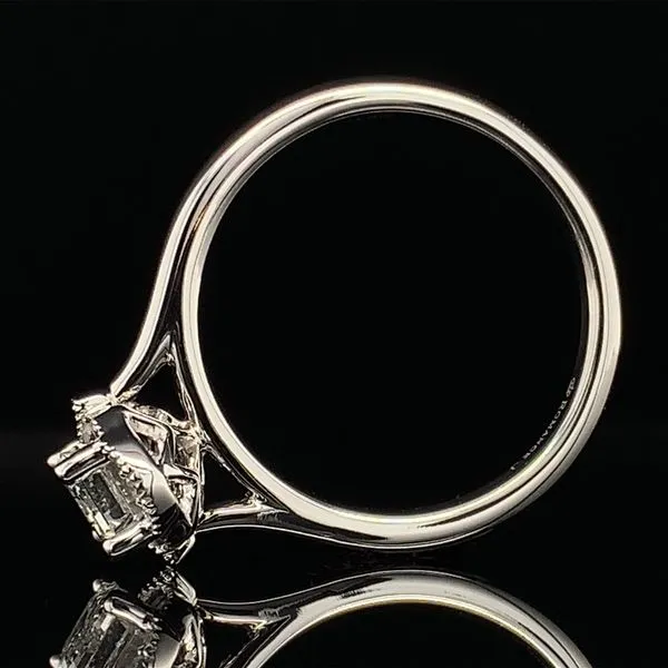 Vintage Style Emerald Cut Diamond Engagement Ring Image 4 Geralds Jewelry Oak Harbor, WA