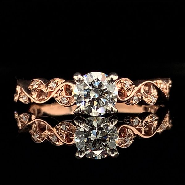 Swirl Diamond Engagement Ring Geralds Jewelry Oak Harbor, WA