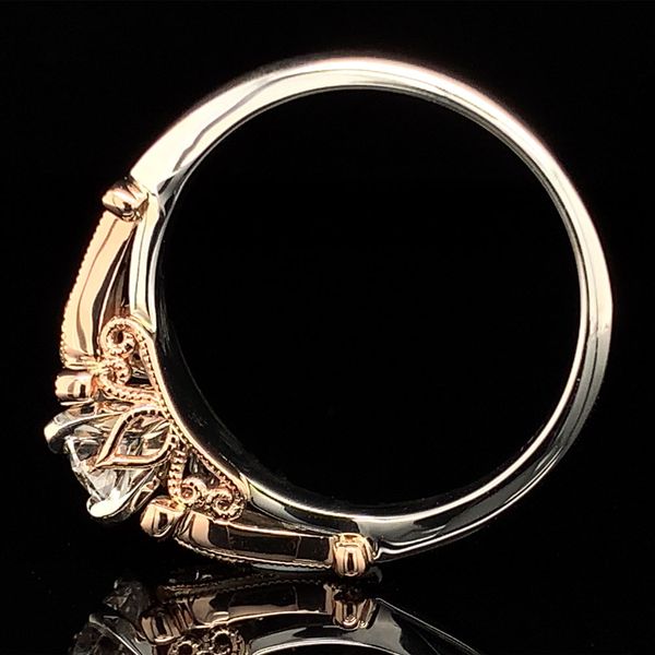 Rose and White Gold Diamond Engagement Ring Image 3 Geralds Jewelry Oak Harbor, WA