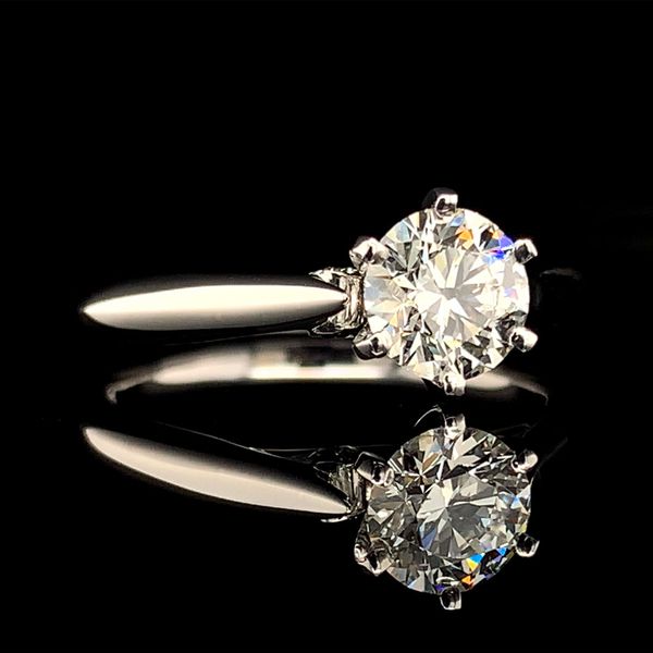 Hearts And Arrows Diamond Cathedral Engagement Ring Image 2 Geralds Jewelry Oak Harbor, WA