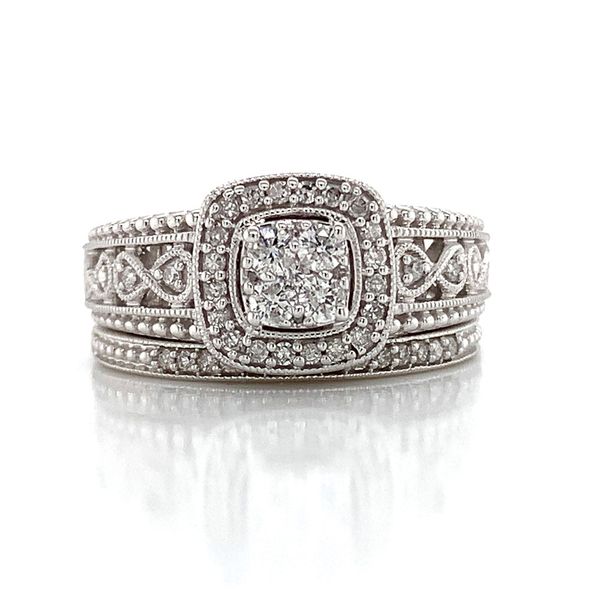 White Gold Diamond Wedding Set Image 4 Geralds Jewelry Oak Harbor, WA