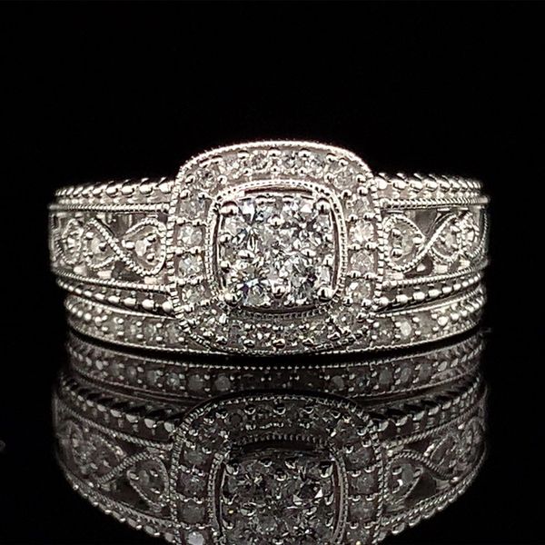 White Gold Diamond Wedding Set Geralds Jewelry Oak Harbor, WA