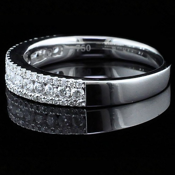 18K Diamond Wedding Band Image 2 Geralds Jewelry Oak Harbor, WA