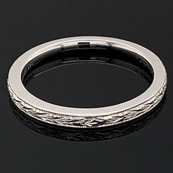 Gabriel & Co. White Gold Chevron Wedding Band Geralds Jewelry Oak Harbor, WA