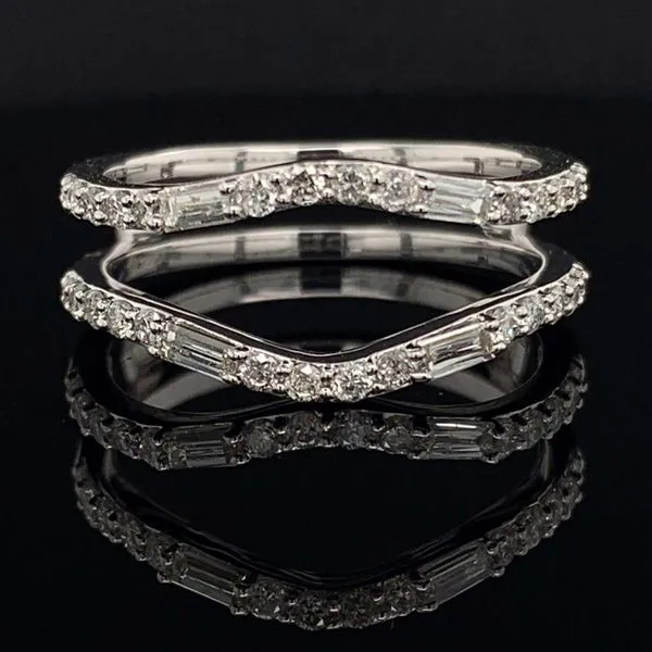 White Gold And Diamond Jacket Wedding Band Geralds Jewelry Oak Harbor, WA