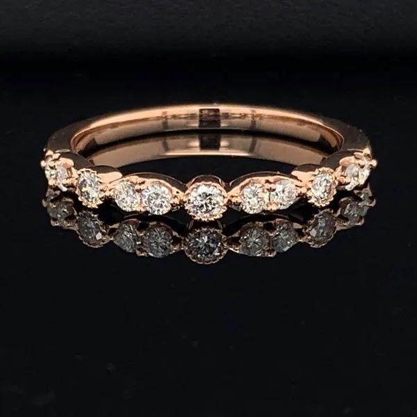 Rose Gold And Diamond Wedding Band Geralds Jewelry Oak Harbor, WA
