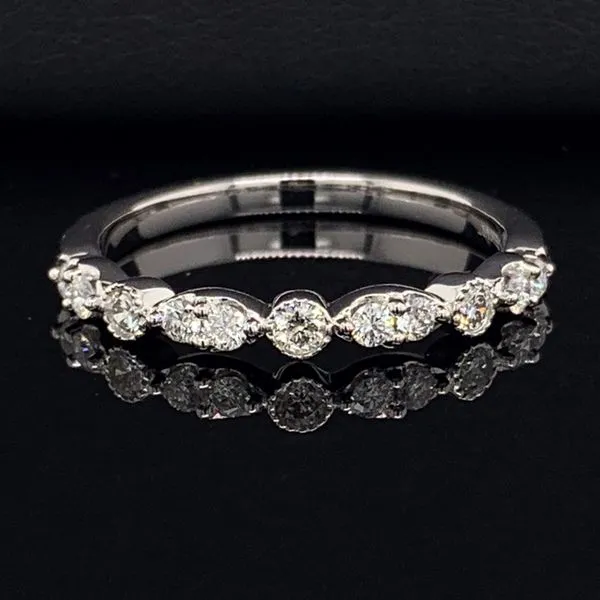 Ladies 14K White Gold And Diamond Wedding Band Geralds Jewelry Oak Harbor, WA