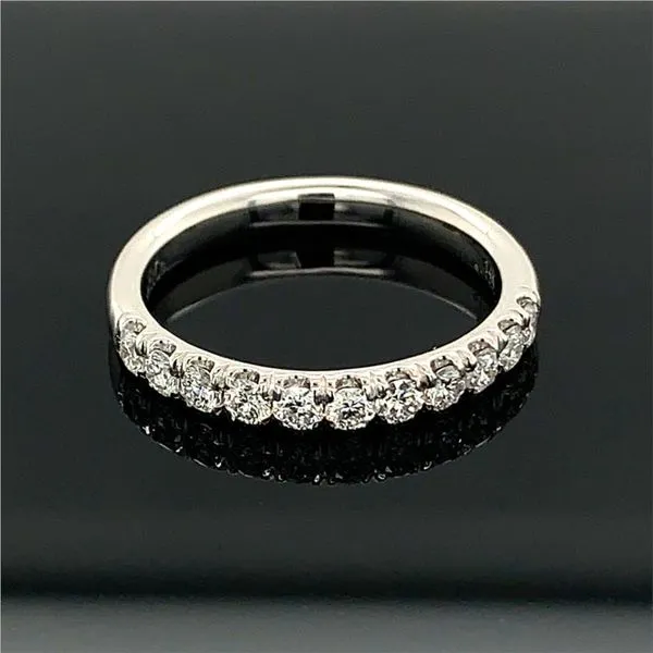 Gabriel & Co. White Gold And Diamond French Pave' Anniversary Band Geralds Jewelry Oak Harbor, WA