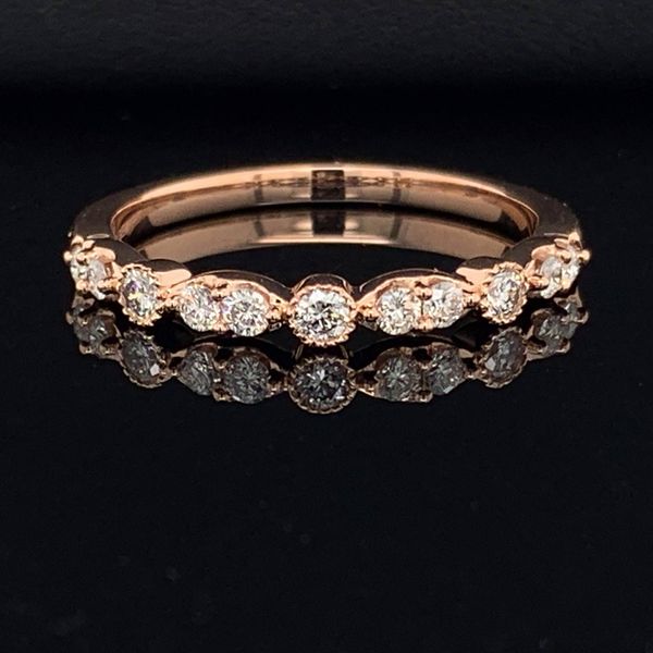 Rose Gold And Diamond Wedding Band Geralds Jewelry Oak Harbor, WA