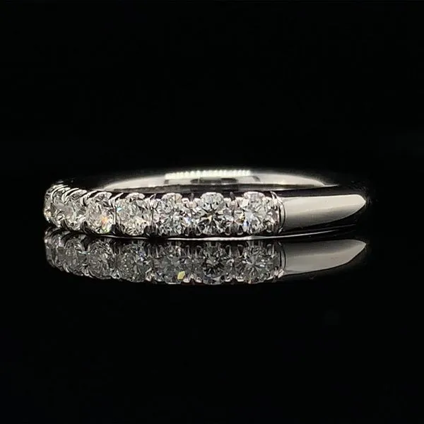 Gabriel & Co. White Gold And Diamond French Pave' Anniversary Band Image 2 Geralds Jewelry Oak Harbor, WA