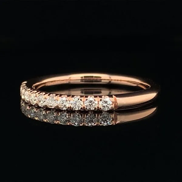 Gabriel & Co. Rose Gold And Diamond French Pave' Anniversary Band Image 2 Geralds Jewelry Oak Harbor, WA