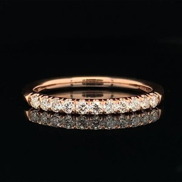 Gabriel & Co. Rose Gold And Diamond French Pave' Anniversary Band Geralds Jewelry Oak Harbor, WA