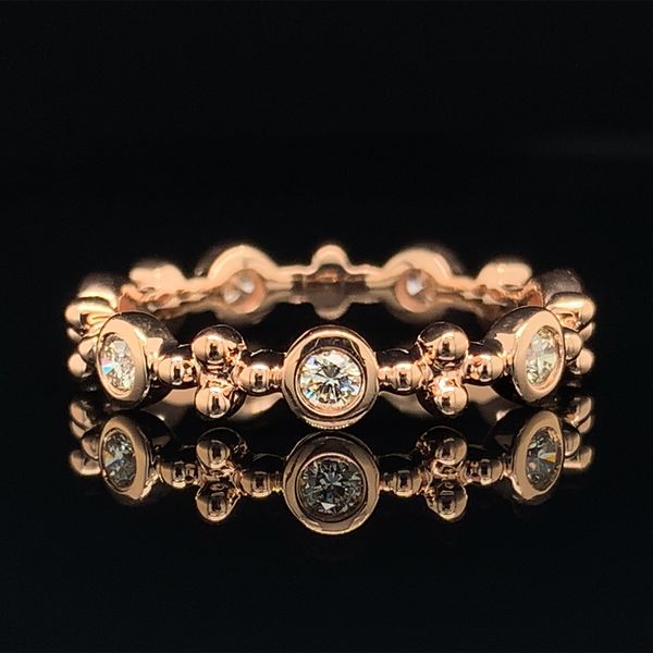 Rose Gold Bezel Set Diamond Stackable Eternity Band Geralds Jewelry Oak Harbor, WA