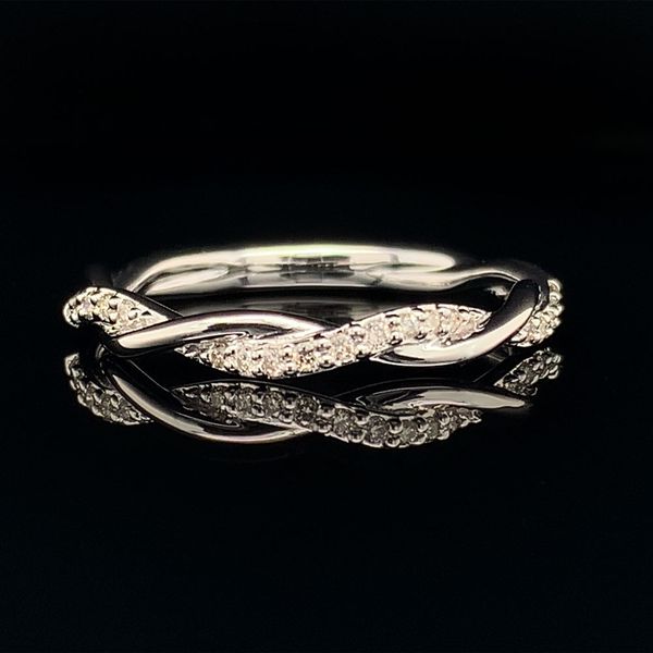 Twisting White Gold And Diamond Band Geralds Jewelry Oak Harbor, WA