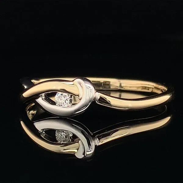 Two Tone Intertwined Gold Diamond Ring Image 2 Geralds Jewelry Oak Harbor, WA