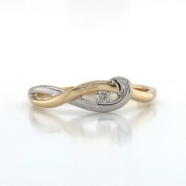 Two Tone Intertwined Gold Diamond Ring Image 3 Geralds Jewelry Oak Harbor, WA