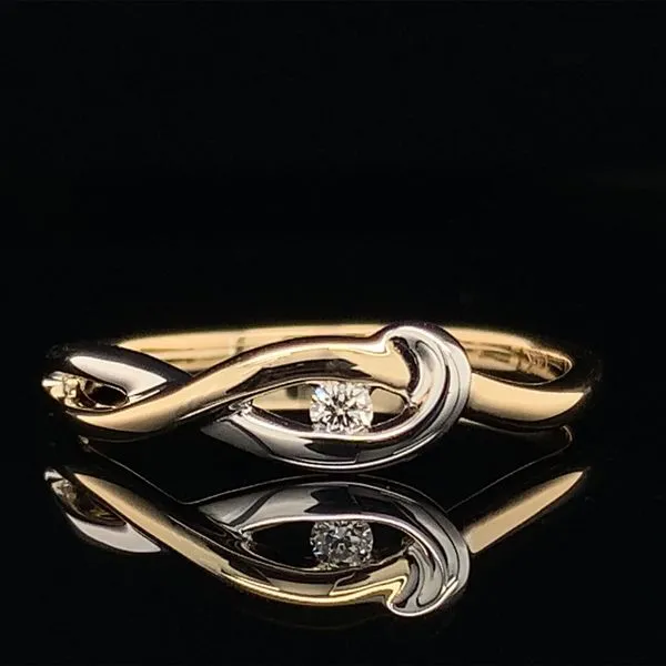 Two Tone Intertwined Gold Diamond Ring Geralds Jewelry Oak Harbor, WA