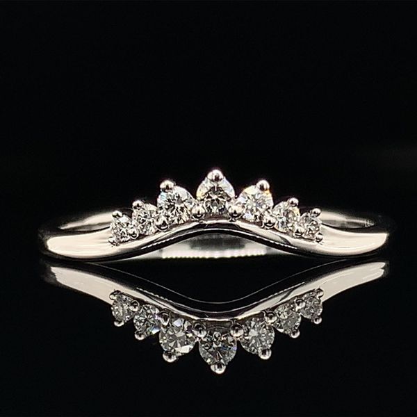 White Gold Contour Diamond Wedding Band Geralds Jewelry Oak Harbor, WA