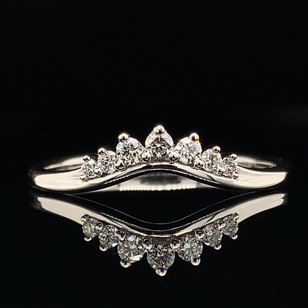 White Gold Contour Diamond Wedding Band Geralds Jewelry Oak Harbor, WA